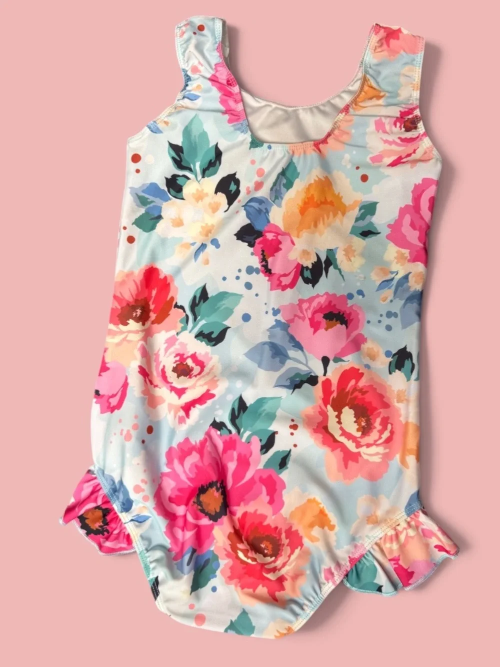 NWT Girls 10 Floral One Piece Swimsuit Ruffle Bathing Suit